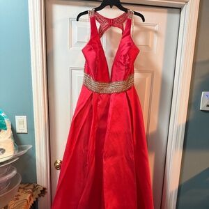 Red Sparkly Prom Dress